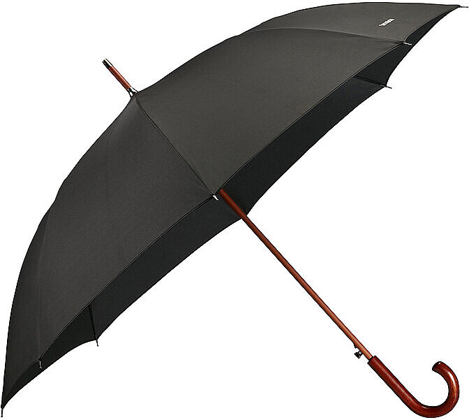 Samsonite Regenschirm WOOD CLASSIC Black schwarz B