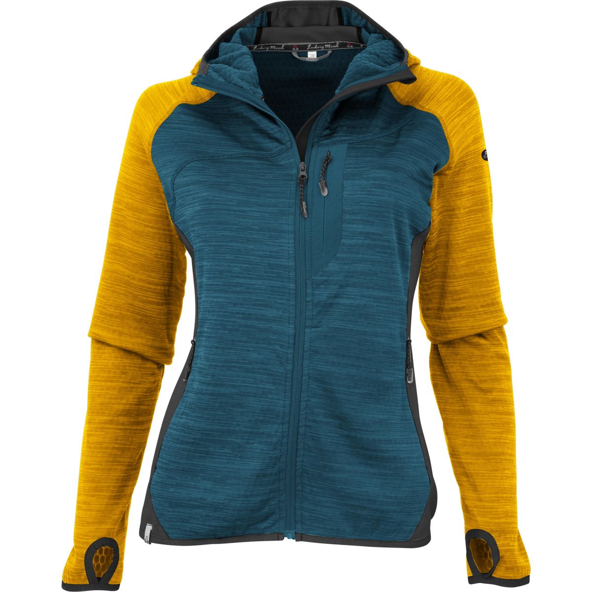 MAUL Sport Riedlerspitz - Megastretch Fleecejacke m. Kap. petrol blue (1340) 34 5513800794-1340-34