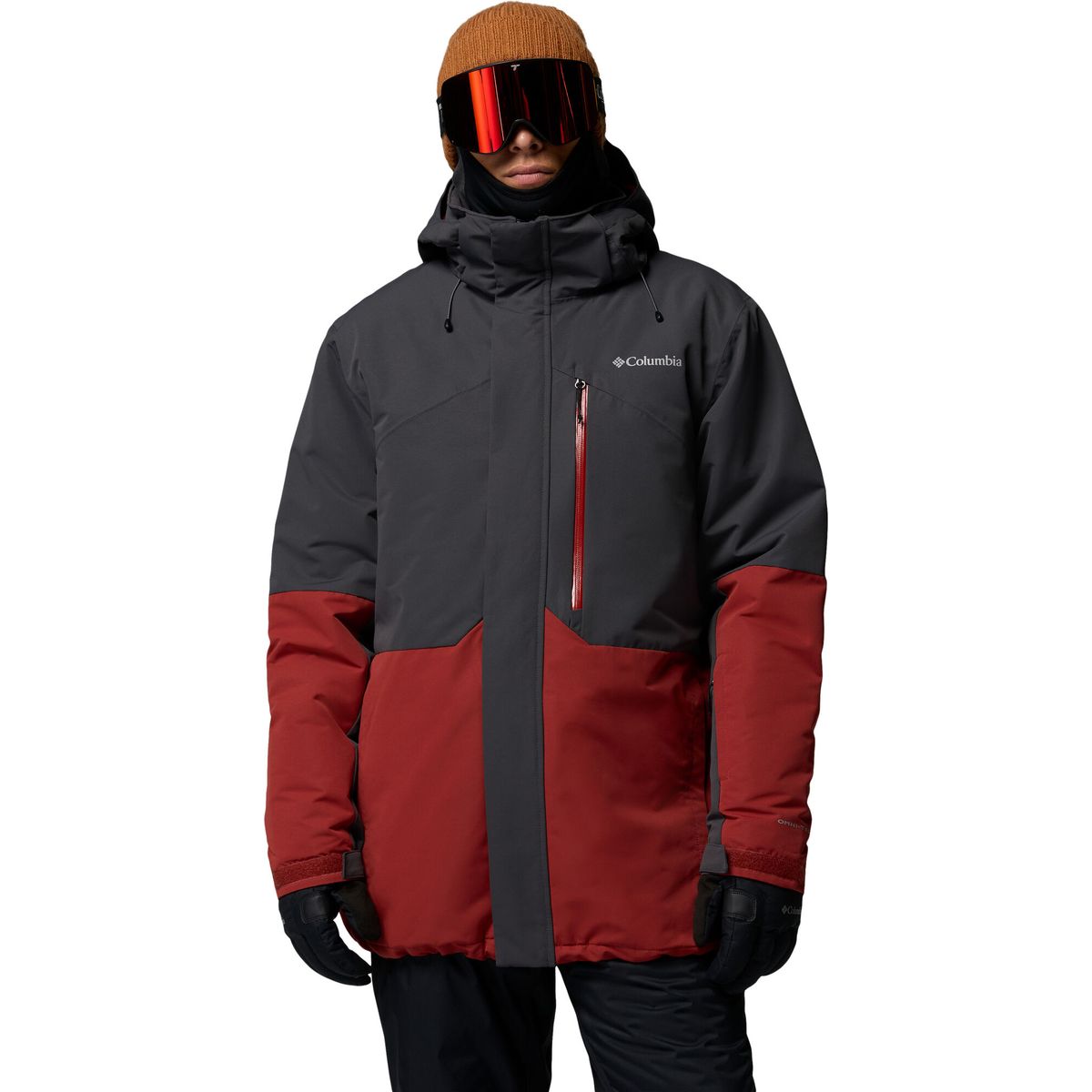 Columbia Men’s Last Tracks III Waterproof Ski Jacket shark, red oxide (011) XL 217482-2174821-011-XL