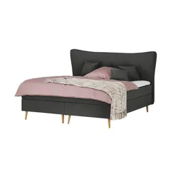 Boxspringbett   ¦ grau ¦ Maße (cm): B: 217 H: 122