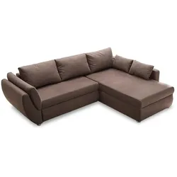 Ecksofa Taifun Mikrofaser Braun