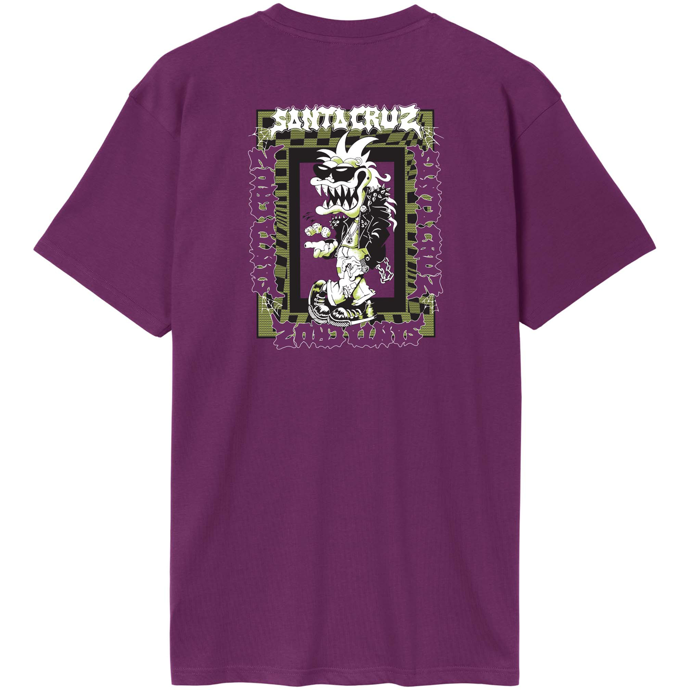 Santa Cruz Punk Gremlin Front Herren T-Shirts lila Größe S Hautfreundlich