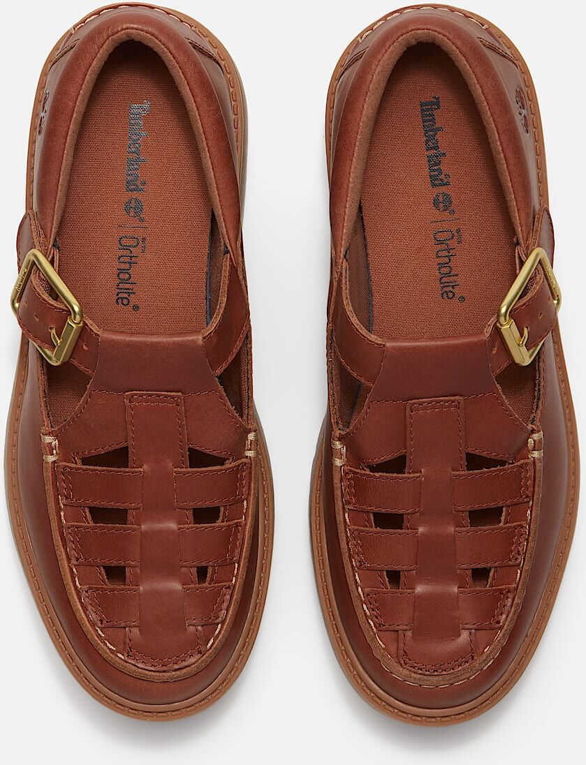Bootsschuh TIMBERLAND "STONE STREET BUCKLE SHOE", Damen, Gr. 38,5, Synthetik, braun (rst full grain), Leder, Schuhe Bootsschuh, Buckle Schuh aus Timberland Premium Leder rst full grain 38,5, Synthetik