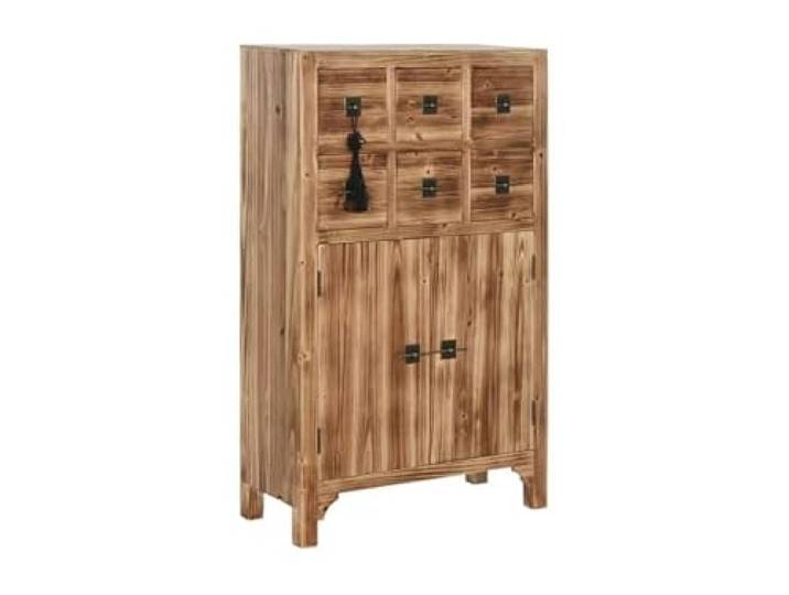 DRW Kommode, orientalischer Stil, natürlich, 63 x 27 x 101 cm