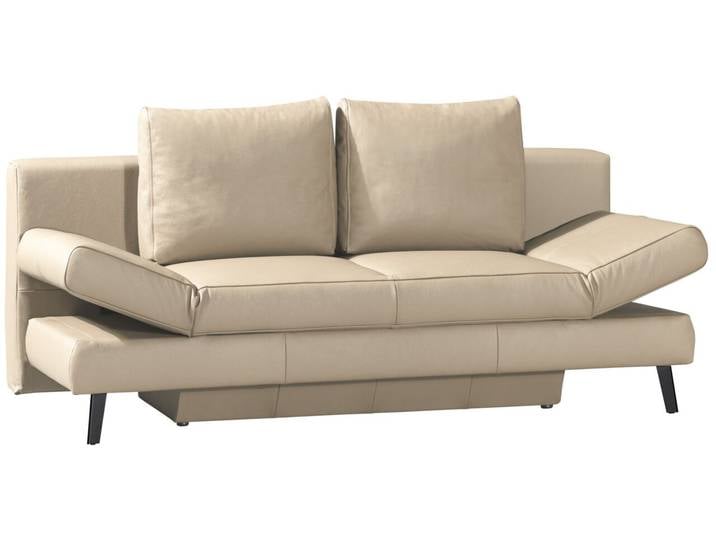Novel Schlafsofa LAVINIA, beige, Leder