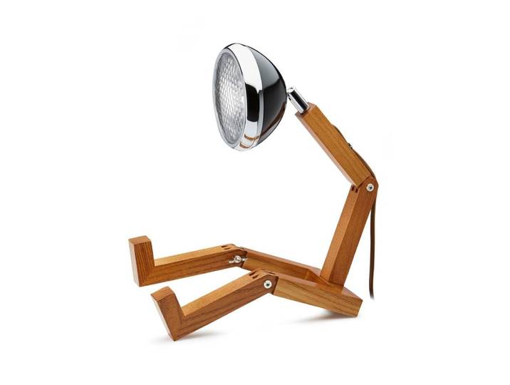 Lampe de table mr. Wattson en bois noir fashion