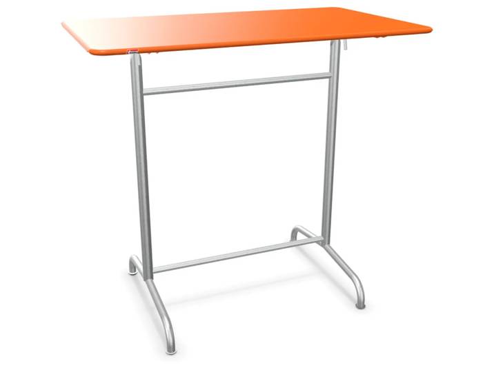Metall-Stehtisch Rigi Feuerverzinkt von Schaffner / Farbe: Orange / Grösse: 120 x 70 cm