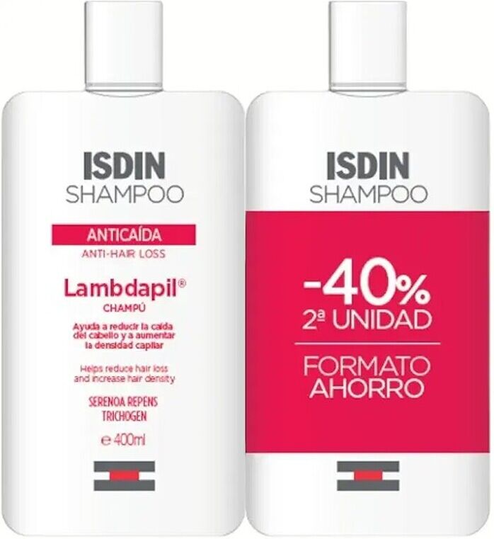 Isdin Lambdapil Anti-Hair Loss Shampoo Pack 2 X 400 ml