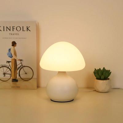 Uplifted Goods Modern Mushroom Table Lamp With Three Color Modes And Adjustable Brightness white changeable