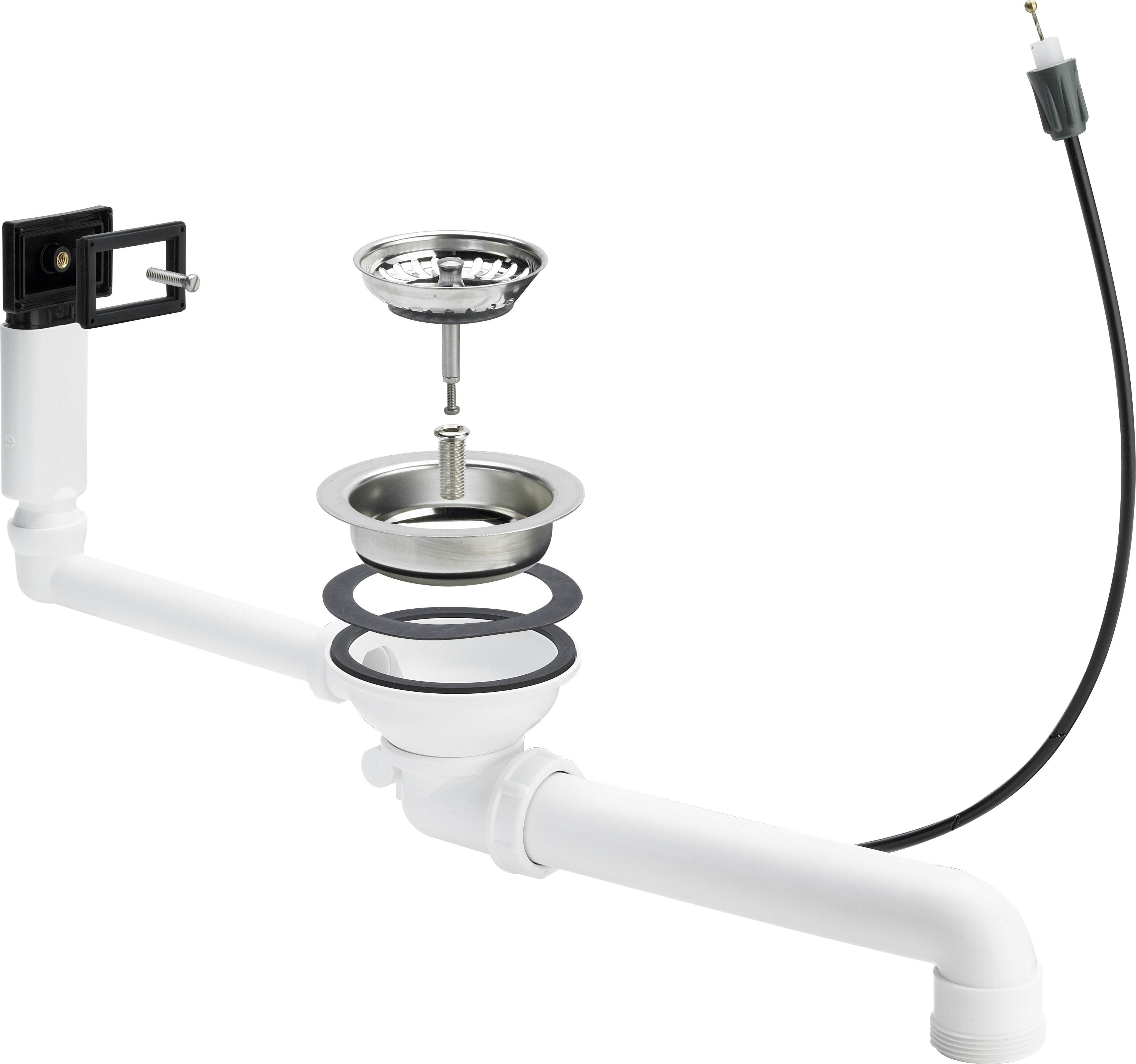 Viega vidange match0 678562 G 2000 2000 / 2, plastique blanc, avec 2000 câble Bowden