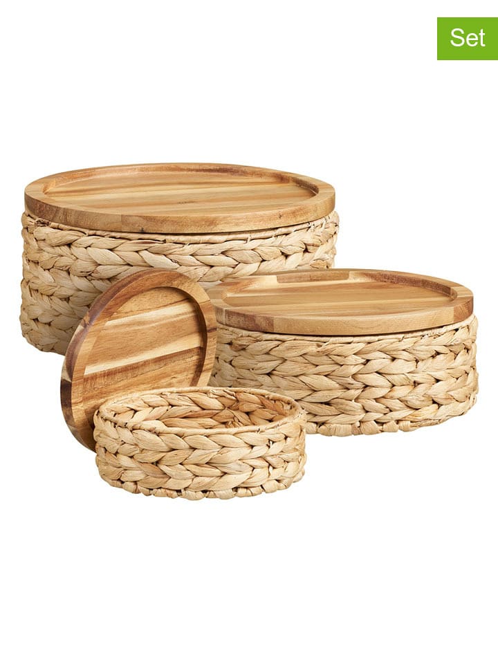 House Nordic 3er-Set: Körbe "Botofte" in Beige - onesize