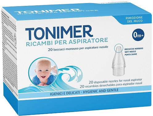 IST.GANASSINI SpA TONIMER Ricambi per Aspiratore Nasale, 20 beccucci monouso