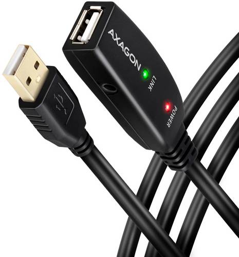 AXAGON USB-Kabel USB 2.0 USB-A Stecker 7.5m Schwarz ADR-207