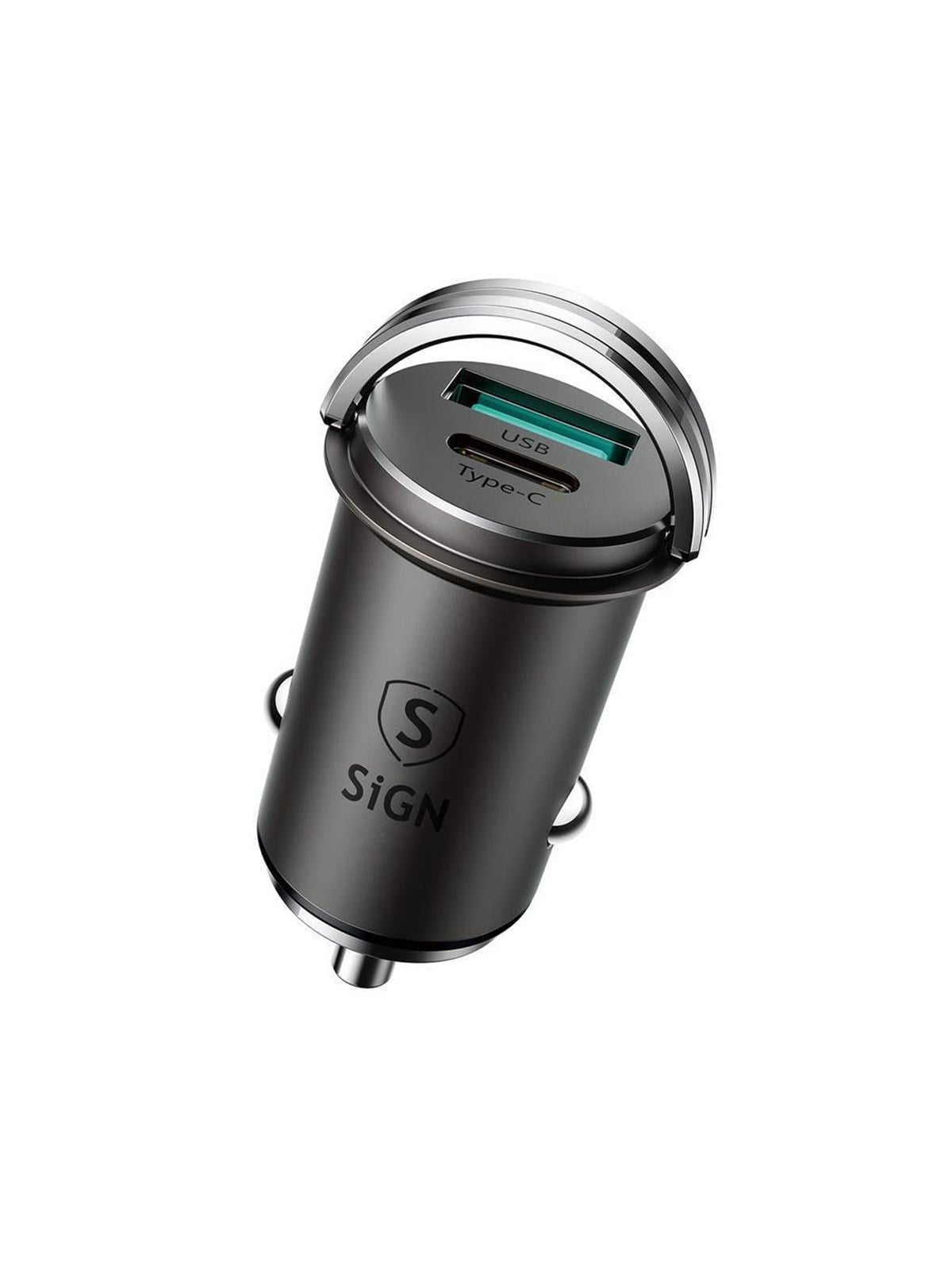 SiGN Mini Car Charger USB & USB-C - PD & Q.C3.0 - 5A - 20W - Black