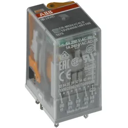 ABB CR-M230AC4SS92CV Interface-Relais komplett, Sockel, Funktionsmod., Halter, 4We, 230VAC, 250V/6A A1-A2=230VAC, 250V/6A 1SVR405613R3110  - 10 Stück