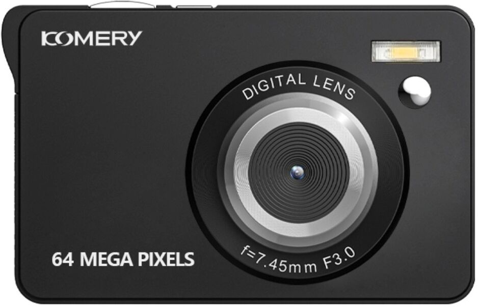 INF Kartenformat Einsteiger-Schülerkamera – 4K-Video, 64MP-Fotos, 18x Digitalzoom, AF, 2.8 inch LCD, Eingebauter Blitz Schwarz
