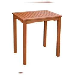 DELUKE Gartentisch COLOGN - Eukalyptus, Natur, 70x50x75cm | Terrassentisch Wetterfest Outdoor Tisch