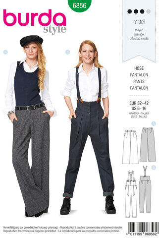 burda Schnitt 6856 "Hose im Marlene-Stil"