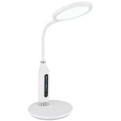 Tischleuchte Touchdimmer weiß Schreibtischlampe Touch Tischlampe schwenkbar, LED 9W 530Lm warm-kaltweiß, H 40,7 cm