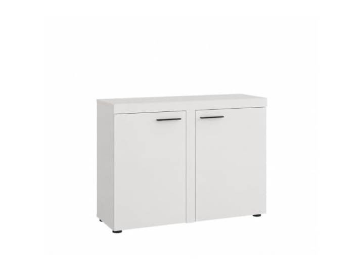 Margaret Hadas24 Roxana Kommode 98cm mit 2 Türen, Sideboard mit Stauraum, modernes Design, weiß