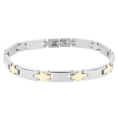 Gliederarmband ADELIA´S "Armband – Gliederarmband aus Edelstahl 20 cm", gold (silber), Armbänder, Damen, 20cm, Edelstahl, Gliederarmband, Zum Verschenken an Menschen, die Ihnen am Herzen liegen