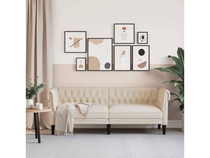 SWEETY@ Canapé Chesterfield - Sofa triple - 3 places - lin LL815