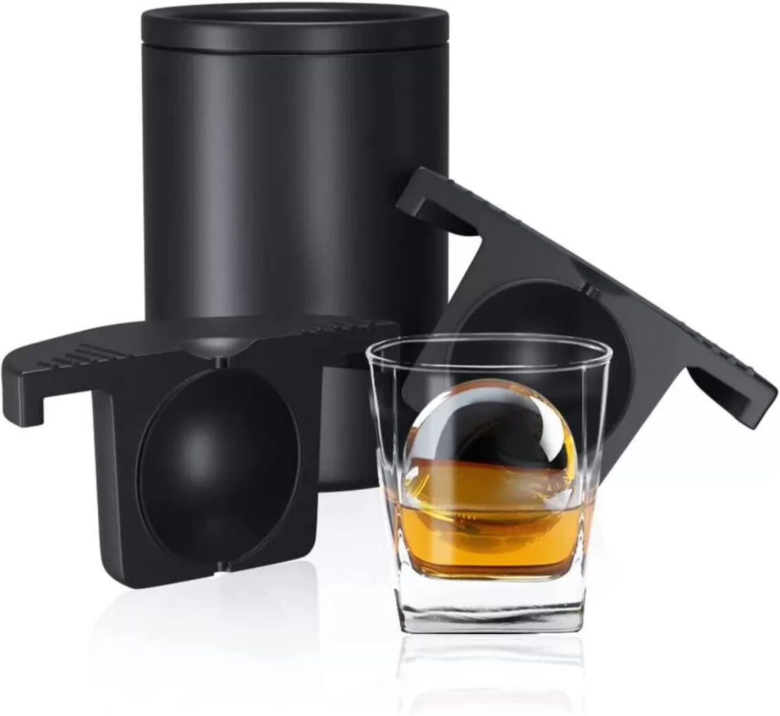 INF Moule à sphère de glace transparent - Bac à glaçons en silicone pour cocktails et whisky