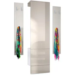 GARDEROBE Hollywood Sandgrau Hochglanz