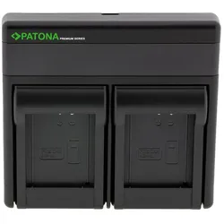 Patona Batteries Replacement Dual Charger USB USB-C (Kamera Akku Ladegerät), Kamera Stromversorgung, Schwarz