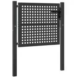 vidaXL Gartentor Anthrazit 105x125 cm Stahl