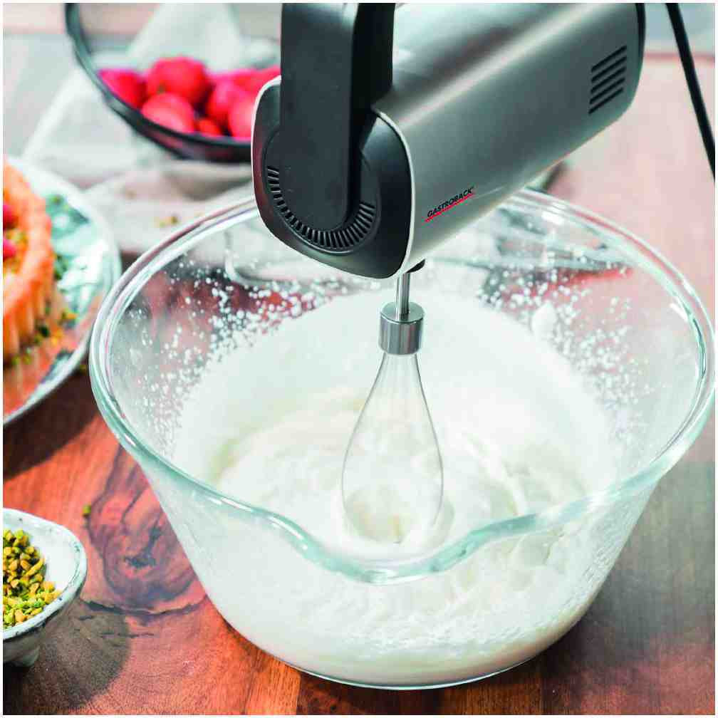 Gastroback Design Handmixer Pro, 500 Watt, Zwart/Zilver, 0,8 liter