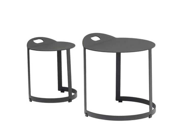 Zebra Zwo Beistelltisch-Set 2-tlg. Ø45x46/Ø32x39cm Aluminium