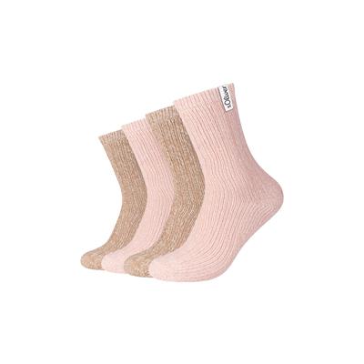 Socken S.OLIVER, Damen, Gr. 39-42, rosa (mahogany rose), Obermaterial: 98% Polyester, 2% Elasthan, Socken Socken, wärmende, kuschelige Qualität, mit weichen Zehennähten