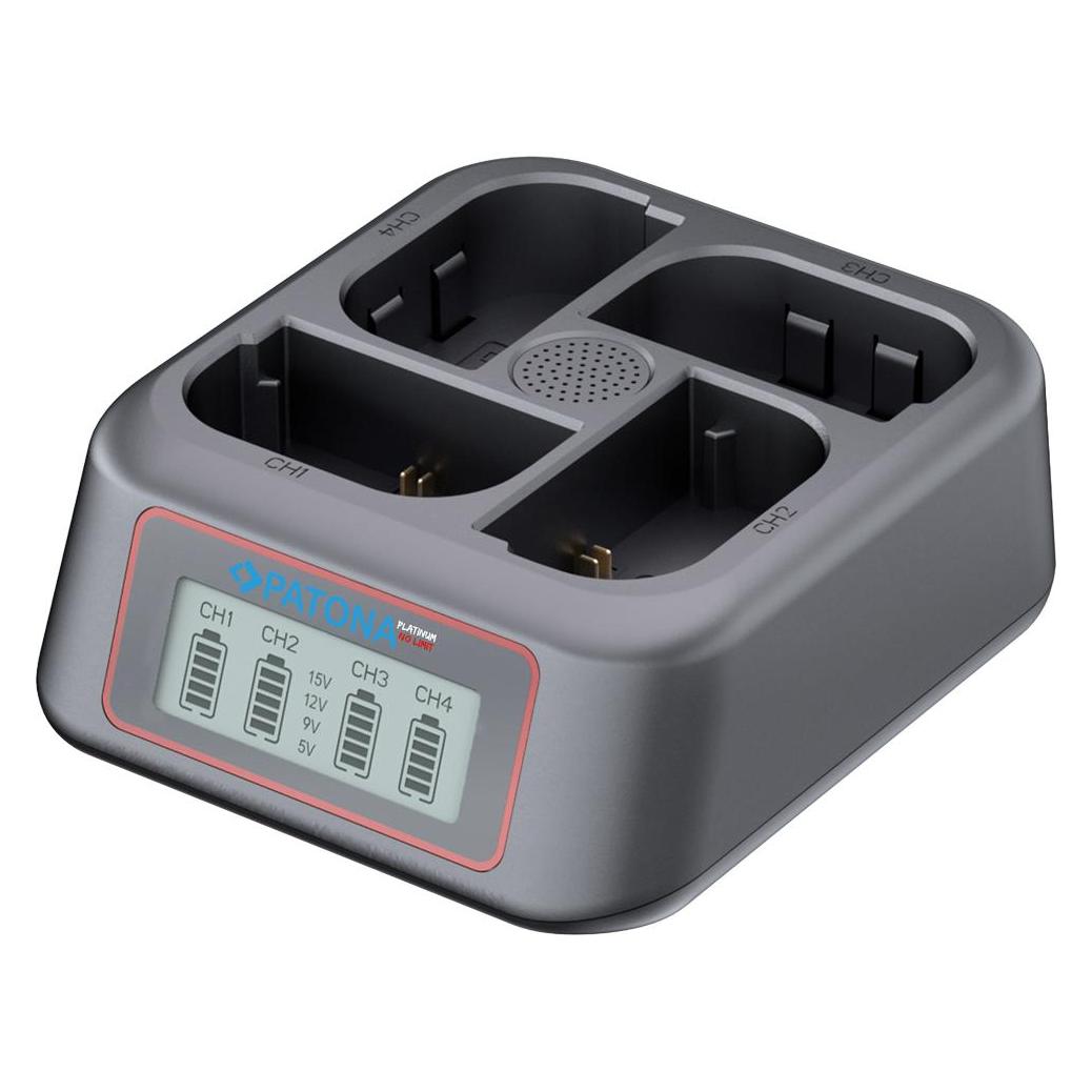 Patona 4-Port Fast Charger Canon LP-E6 (Kamera Akku Ladegerät) (4178)
