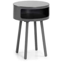 Kave Home Beistelltisch Bruk Lack Grau 40 cm