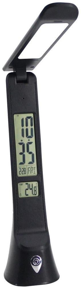 Avide Hugo LED tafellamp met kalender, zwart, 6W