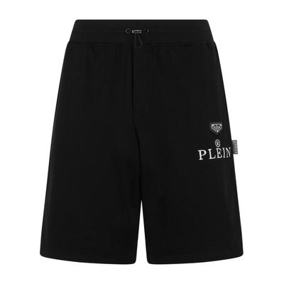 Shorts PHILIPP PLEIN "Jogging-Shorts", Herren, Gr. 3XL, US-Größen, 02, schwarz, Obermaterial: 89% Baumwolle, 11% Polyester, Hosen Shorts