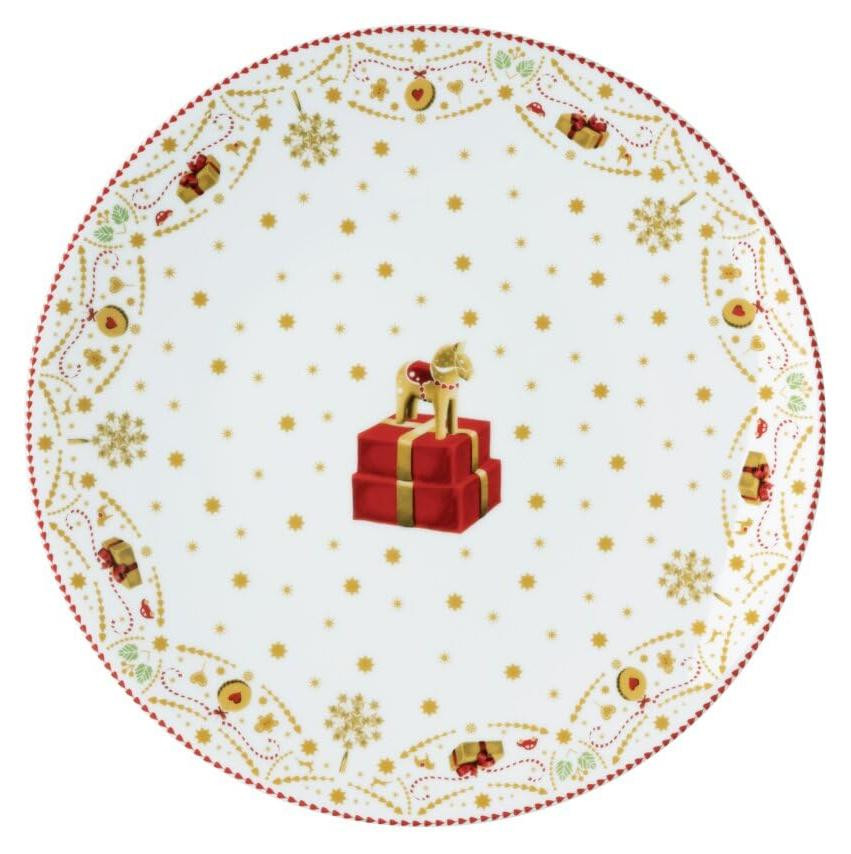 Dripio Kerstcollectie Christmas Love Porseleinen Koekjesbord, 31 cm