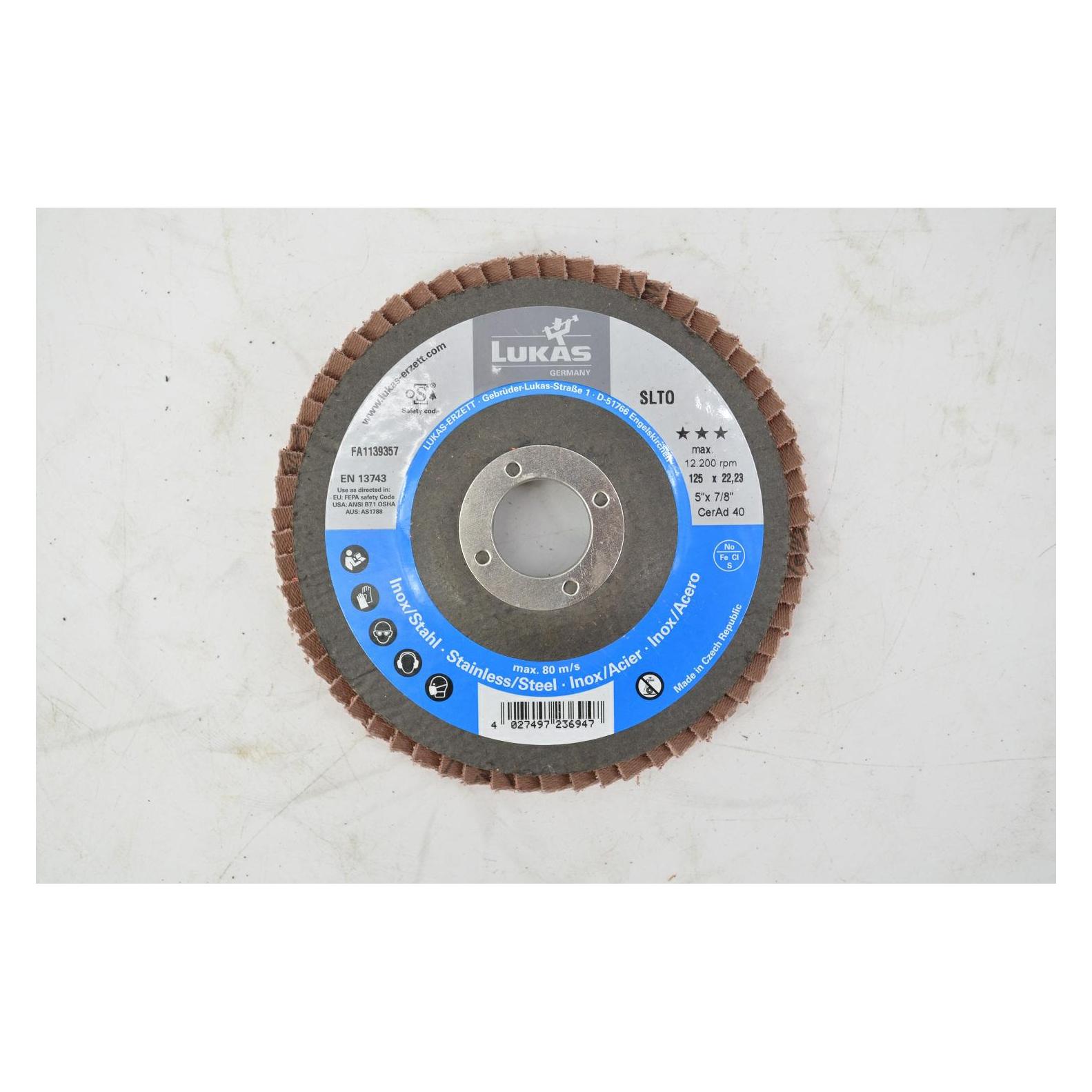 Lukas LUKAS-ERZETT A67231250401466 Fächerschleifscheibe Durchmesser 125 mm Bohrungs-Ø (40) (A67231250401466)