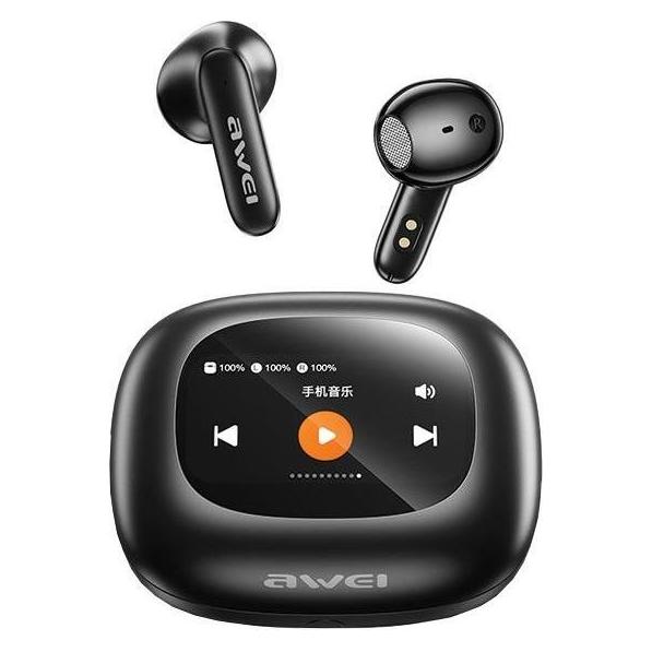 Awei słuchawki Bluetooth 5.4 TP97 TWS + stacja dokująca czarny/black (5 h, Docking, Kabelgebunden, Kabellos) (TP97)