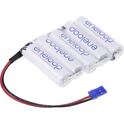 Panasonic eneloop Reihe F1x5 Graupner Akkupack 5x Mignon (AA) Kabel, Stecker NiMH 6V 1900 mAh