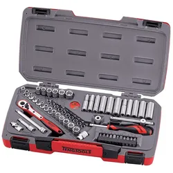 Teng Tools MECCA PRO 1/4"-Steckschlüssel-Set, 6-Kant, 60 Teile – T1460