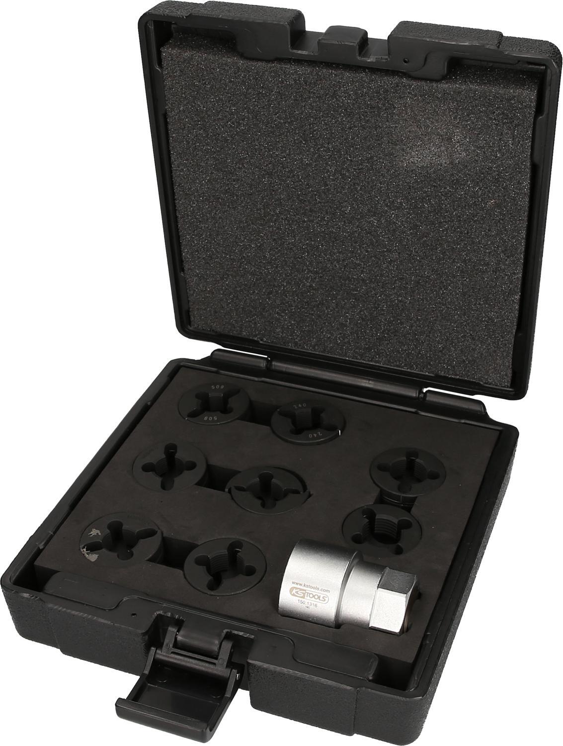 KS TOOLS Radbolzen-Gewindereparatur-Satz für NFZ, 9-tlg ( 460.5480 )