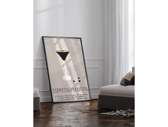 Bild Espresso Martini Recipe Buche Massiv, lackiert Acrylglas Multicolor 73 x 93cm