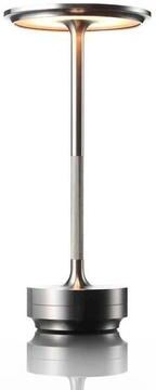 Uplift Picks Rechargeable Cordless Table Lamp With Touch Dimming For Elegant Dining Ambiance silver changeable