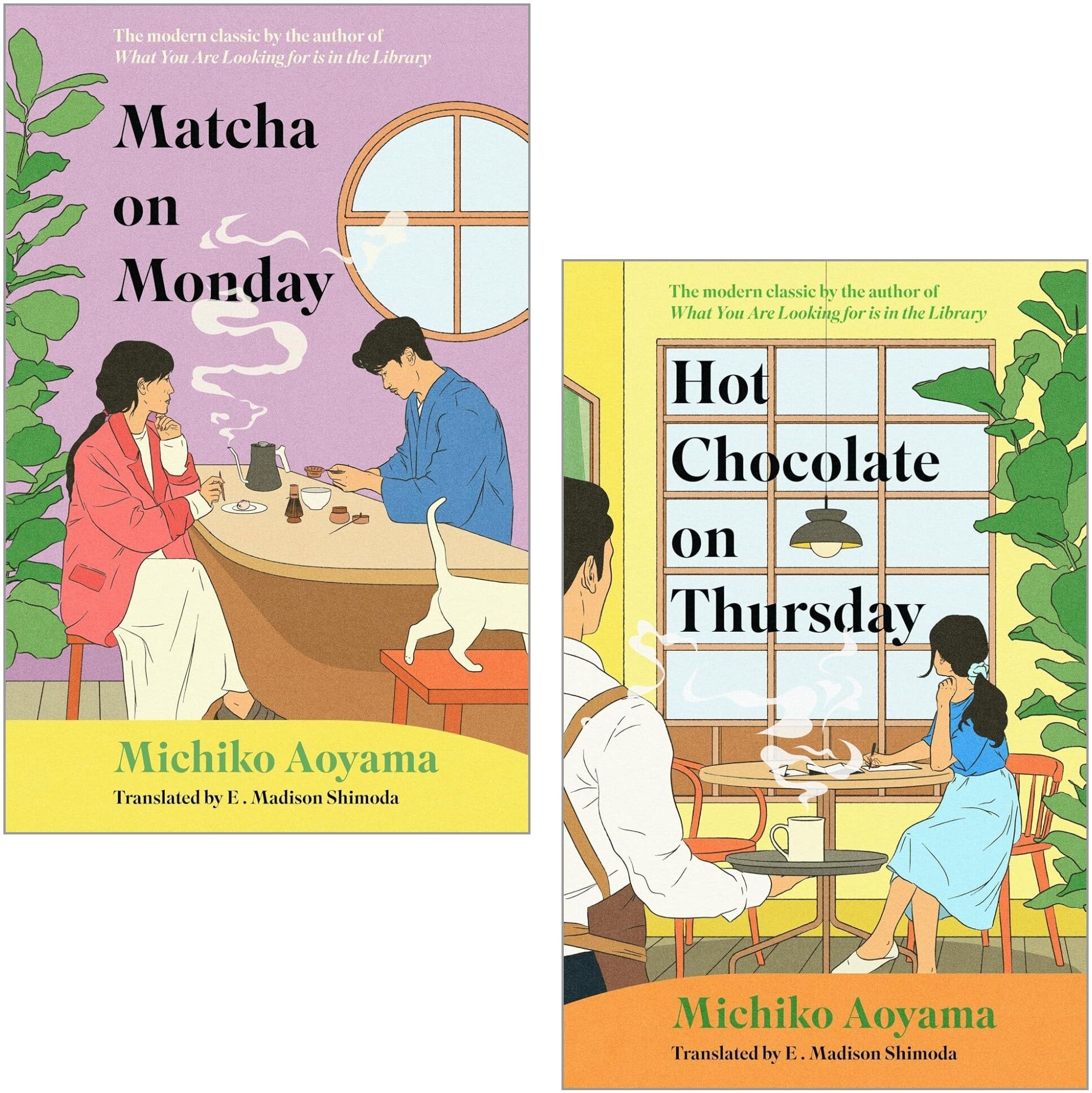 Doubleday The Marble Café series 2 Books Set by Michiko Aoyama (Hot Chocolate on Thursday, Matcha on Monday)