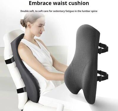 Healfit Counter Ergonomic Lumbar Support Pillow, Elevated Office Waist Pillow, 4D Curved Waist Pad, Memory Cotton Back Cushion, Office Ergonomic Lumbar Support Pillow, Elevated Office Waist Pillow, 4D Curved Waist Pad, Memory Cotton Back Cushion, Office