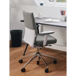 Vitra Bürodrehstuhl ID Soft Sitz und Rücken Stoff sierragrau, Designer Antonio Citterio, 70x90-108x52-76 cm