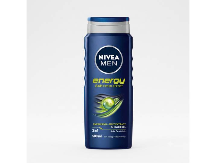 NIVEA MEN Energy Douchegel - 3-in-1 Shower Gel Met Mintextract - Shampoo - 500 ml