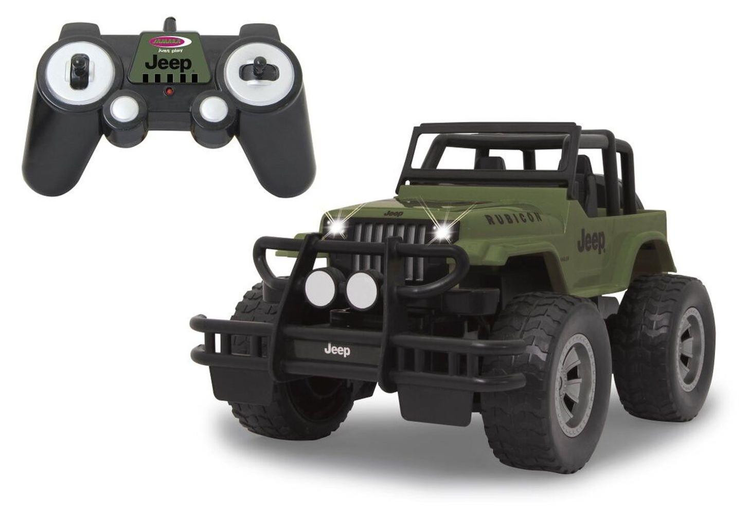 Jamara Germany Jeep Wrangler Rubicon op schaal 1:14, olijgroen, 2,4 GHz